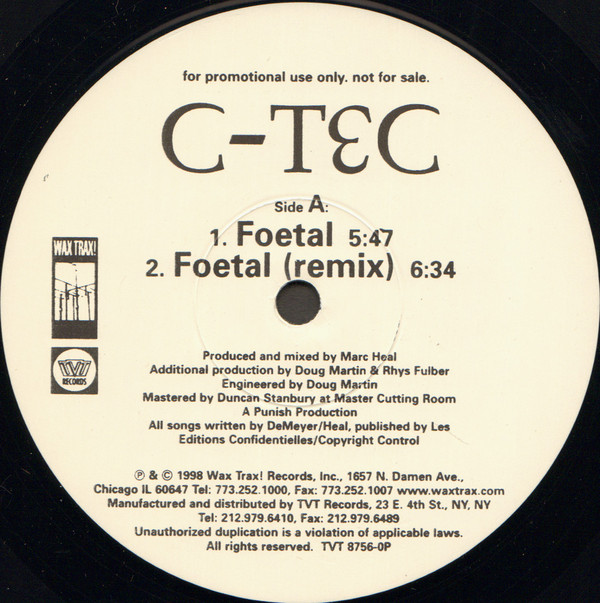 C-Tec - Foetal / Stateless (1998) [EP]