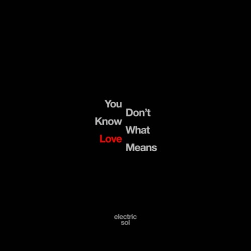 Electric Sol - You Don't Know What Love Means (2025) [Single]