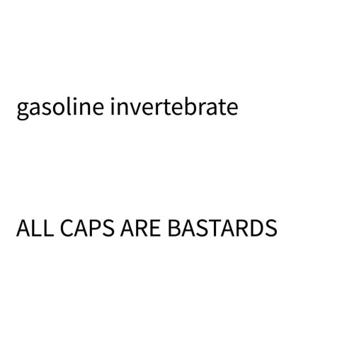 Gasoline Invertebrate - All Caps Are Bastards (2026) [EP]
